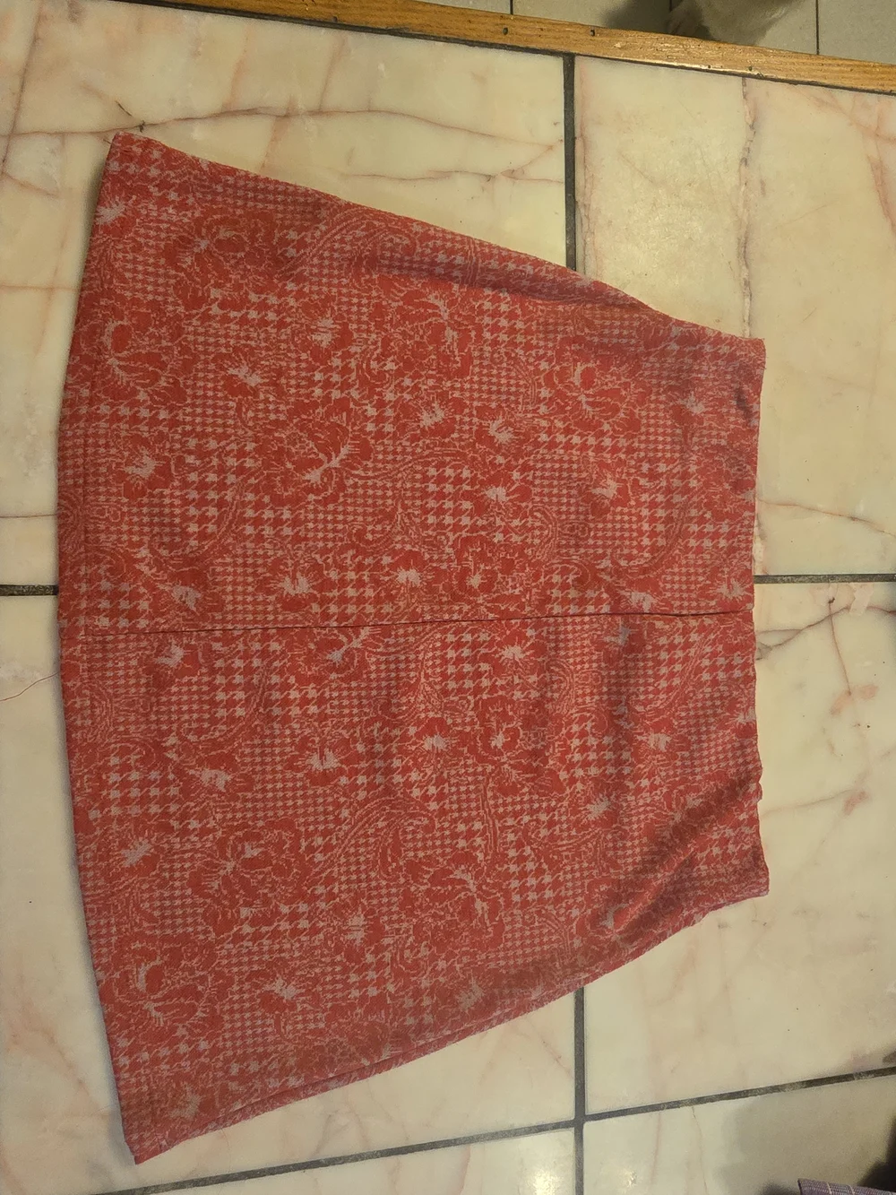 Urban Outfitters Red Floral Mini Skirt